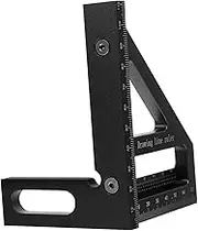 Homoyoyo Accurate Sturdy Multi Angle Ruler Triangle Scriber Square Woodworking Ruler Right Angle Measuring Tool Aluminum Measuring Tools for Woodworking