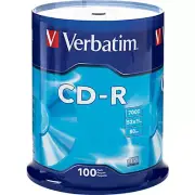 VERBATIM VCDR-100 100Pk CD-R Spindle Compatible With Leading CD-R Drive