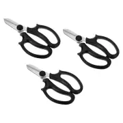 3Pcs Garden Scissors Floral Shears Floral Scissor Gardening Pruning Shear Black