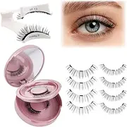 Magnetic Eyelashes Natural Lashes Magnetic False Eyelashes with Applicator Cat Eye Wispy Eyelashes Durable 2 Pair Magnetic Lashes Wispy Reusable Eyelashes without Glue(Magnetic Eyelashes -CX10)