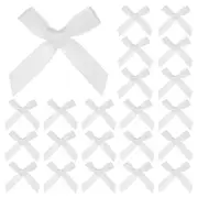 100-Pack Mini Craft Ribbon Bow,1x1.6 Inch for Craft DIY[White]