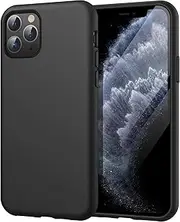 JETech Silicone Case for iPhone 11 Pro Max 6.5-Inch, Silky-Soft Touch Full-Body Protective Phone Case, Shockproof Cover with Microfiber Lining (Black)