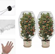 Garden Plant Netting Barrier Bags with Drawstring, 2Pcs Garden Netting Insect Bug Mesh Bags,Garden Netting Plant Covers, Garden Plant Fruits Protection Netting Covers Bags1.5x1m