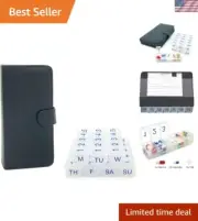 Compact 5x7 Weekly Pill Organizer with Discreet Case - Ideal for Medications ...