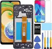 for Samsung Galaxy A04s Screen Replacement with Frame for Samsung a04s a047 Screen Replacement A047u A047a A047w A047f LCD Display digitizer Touch Screen Assembly with Repair Part Tools 6.5 inch