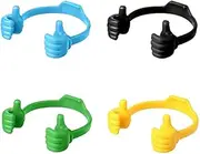 4PC Thumbs Up Cell Phone Holder, Universal Adjustable Flexible Silicone Cell Phone Tablet Stand Lazy Bed Desktop Mount Stand for Office Desk