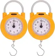 SAFIGLE 1pair Handheld Spring Scale Portable Mechanical Weighing Tool with Hook for Accurate Measurements for Fishing Kitchen and Travel Lightweight and Versatile Design
