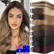 Seamless Tape in Human Hair Extensions Skin Weft Premium Remy Russian Hair 20-40