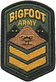 DoLife Attached Made in USA Sasquatch Army Hook and Loop Patch, Outdoor Gear Embroidered Patches Tactical Military Morale Patch Cute Accessories for Backpacks - Locally Owned