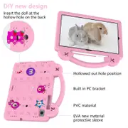 Strawberry Tablet Case with Holder Shoulder Strap for Samsung Galaxy Tab A7 10.4(2020)/TAB S6 lite 10.4(2020/2022)Pink