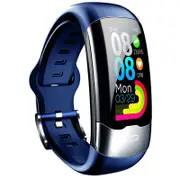 Smart Bracelet With Heart Rate And Blood Glucose Monitoring Tft Hd Blue Activity Trackers