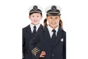 Qantas Captain Pilot's Hat One Size Kids Children Head Costume Party Accessory