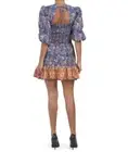 HOUSE of HARLOW 1960 Revolve Nastassia Blue Balloon Sleeve Mini Dress XL NWT