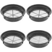 Gold Mining Pan Classifier Set of 4 Black Pans 1/4", 1/8", 1/12", 1/30" Holes
