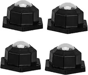 Generic 4pcs Casters Coffee Machine Caster Wheels Coffe Machine Coffee Maxhine Swivel Caster Universal Rotation Roller Universal Ball Transfer Ball Bearing Caster Black Stainless Steel
