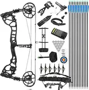 Compound Bow and Arrow Kit, Steel Ball Compound Bow, Dual-Purpose Compound Bows, Draw Weight 20-70lbs Adjustable, Gordon Limbs Made in USA,Left/Right Hand Avalible