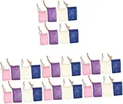 FRCOLOR 4sets Sisal Mesh Saver Bag Drawstring Soap Holder Natural Exfoliating Case Multi Colors 8pcs*4