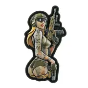 TACTICAL GIRL YAKUZA TIGER TATTOO Ukrainian Morale Patch MILITARY PVC