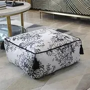 PmHaurient Pouf Ottoman Cover,No Filler Cloth Foot Stool, Cube Bean Bag Ottoman, Foot Rest Can Be Filled with Used Clothes,Plush Toy for Storage for Living Room