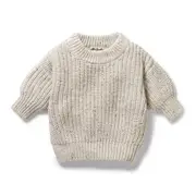 Wilson and Frenchy Organic Knitted Jumper - Cookie and Cream