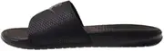 [Nike] mens Benassi Just Do It Slides, Black/Black, 13