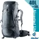 【Deuter】健行登山背包 40+10L Aircontact Lite 自助旅行背包_深灰/黑_3340321