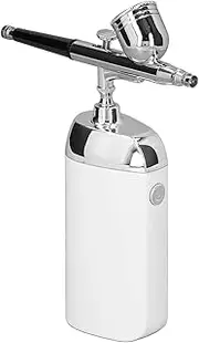 Oxygen Facial Portable Airbrush, USB Cordless Water Oxygen Airbrush Beauty Device Facial Oxygen Machine Portable Makeup Airbrush Moisturizing Sprayer Facial Mister Airbrush Kit (White)