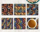 Aboriginal Art Drink Coasters Set Of Six Neoprene Square Or Round