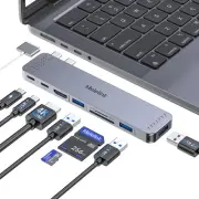 USB C Hub Adapter for MacBook Pro/Air M4 M3 M2 M1 2025-2018 13" 14" 15" 16", ...