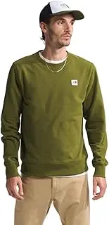 [THE NORTH FACE] Men's Men’s Heritage Patch Crew Sweatshirt, Forest Olive, Small
