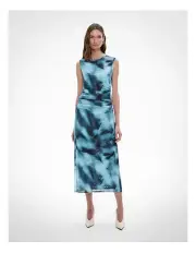 [Witchery] Mesh Midi Tank Dress in Glacier Print