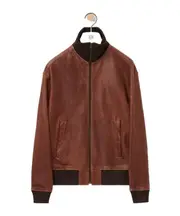 Zip-up jacket in nappa lambskin IT50,FR52 Brown