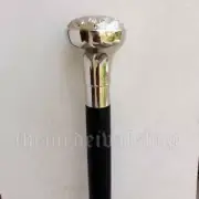 Solid Brass Designer Chrome handle Wooden Walking Stick Vintage Walking cane