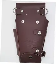Healeved Barber Scissors Tool Belt Bag Hair Scissors Professional Holder Pouch Brown