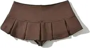 [STKARCV] Low Waist Pleated Mini Women Side Zipper Summer Short Skater Skirts