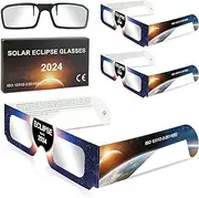 QONBINK Solar Eclipse Glasses Approved 2024, ISO & CE Certified Eclipse Glasses, Safe Shades for Direct Sun Viewing