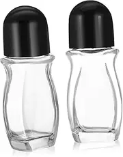 SAFIGLE 2Pcs Roller Ball Bottle Refillable Glass Containers for Travel Perfume Essential Oils and Beauty Products with Cap Easy Application Durable