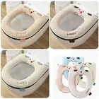 Plush Toilet Mat Magic tape Toilet Protection Pad Bathroom Toilet