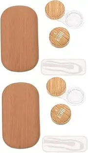 [EXAOMBLE] 1 Set Box Companion Color Eyeglass Holder Stand Supplies - Case Case Outer Box: Plastic Inner Box: Leather Lining Light Brown