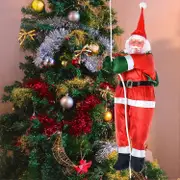 60cm/108cm Hanging Santa Claus Large Christmas Hanging Santa Decoration Xmas Santa Climbing Rope for Indoor Outdoor Christmas Hanging Ornament Deco...