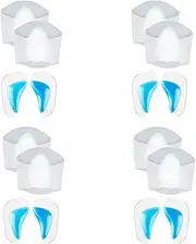 Mellisso Gel Arch Support Set, 8 Pairs Plantar Fasciitis Sleeves/Shoe Insoles for Flat Feet, Reusable Soft Silicon Arch Sleeves
