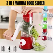 Vegetable Kitchen Fruit Slicer Shredder Cutter Food Manual Rotary Grater Chopper
