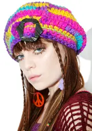 Vintage Rainbow Buckle Beret