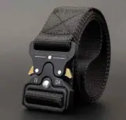 Men's Casual Military Tactical Army Adjustable Quick Release Belt – Black (New w