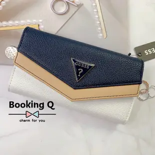 BookingQ【現貨】Guess 氣質款 女生 經典三角logo 長夾 皮夾 女夾 皮包