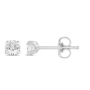 Solitaire Stud Earrings with 0.10ct of Laboratory Grown Diamonds in 9kt White Gold