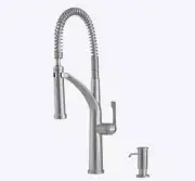 Giagni PD230-SS Marzano Pulldown Kitchen Faucet & Dispenser, STAINLESS STEEL-PVD