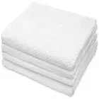 COTTON CRAFT- Euro Spa Set of 4 Luxury Waffle Weave Bath Towels, Oversized Pu...