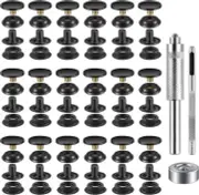 100 Pieces (25Sets) Snap Fastener Kit Tool 15MM Snap Button kit Snaps for Lea...