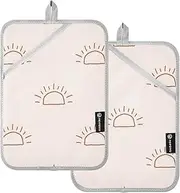 Oven Pot Holders Heat Resistant Happy Thanksgiving Autumn Beige Potholders for Kitchens with Pocket Hot Pot Holders for Kitchen Oven Mitts 2 Pack